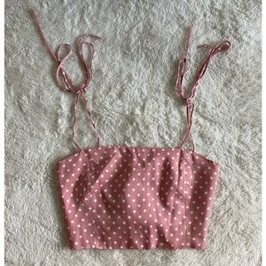 Zara Pink Polka Dot Top
